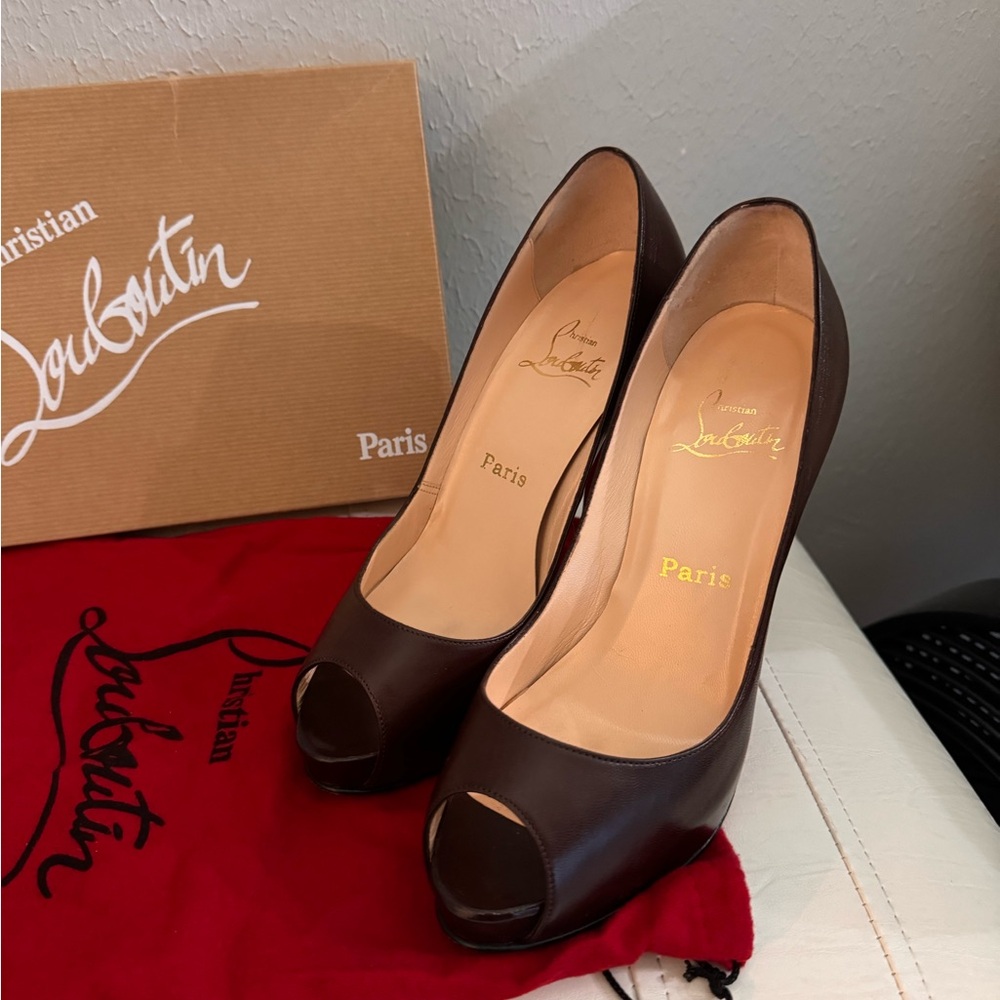 Peeptoe heels. Excellent condition